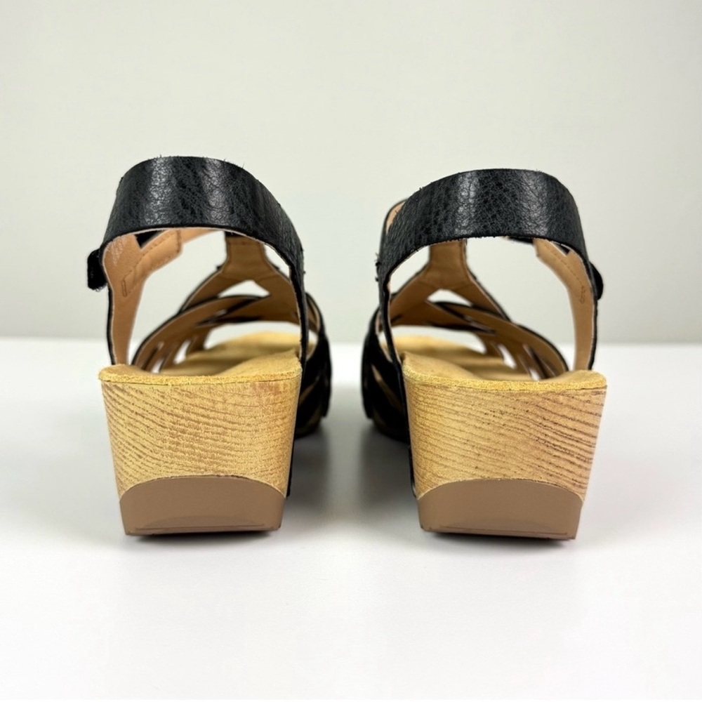 Like New! Dansko Tinley Strappy Leather Sandals Black Size 37 US 6.5 / 7 - Picture 4 of 6
